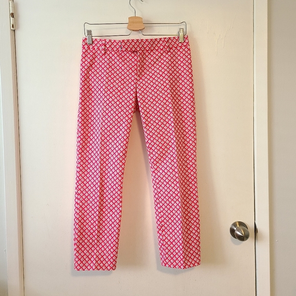 GAP Preppy Slim Cropped Ankle Cotton Lantern Print Pants - Picture 2 of 9